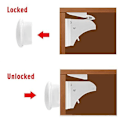 Pikkukuva 4 / 10: Turvalukot Magneettinen lukko 4 LUKKOA 1 AVAINLLA 4 LUKKOA 1 4 Locks with 1 Key
