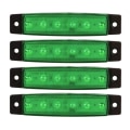Miniatyrbillede 1 af 10: 4 STK LED-sidemarkeringsindikatorlys Advarselsbaglygte GRØN Green 12V-12V