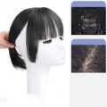 Miniatyrbillede 5 af 10: Princess Cut Bangs Syntetisk paryk BRUN SORT BRUN SORT Brown black