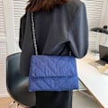 Miniatyrbillede 5 af 9: Lærredstasker Crossbody-tasker LYSEBLÅ light blue