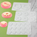 Miniatyrbilde 7 av 9: 3D Blomsterdekorasjon Silikon kakeform 03 03 03