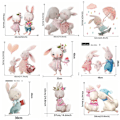 Pikkukuva 2 / 10: Seinätarrat Sarjakuva Rabbit Decals 8 8 8