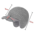 Miniatyrbillede 2 af 6: Strikket Hue Bomber Hatte SORT Black