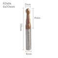 Miniatyrbillede 1 af 10: Endfræser Fræser Fræser R2X8X4X50MM R2x8x4x50mm