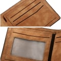 Miniatyrbilde 9 av 10: Kort lommebok myntpung LYSEBRUN Light Brown