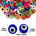 Miniatyrbilde 6 av 6: 200 stk. Evil Eye Beads Håndlaget harpiks
