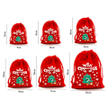 Miniatyrbillede 2 af 10: 5/10 stk julefløjlsposer Candy Snack Gavepose 9X12CM10STK 9x12cm10pcs