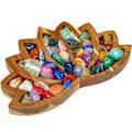Miniatyrbillede 1 af 7: Lotus Krystal Bakke Krystal Display Etui Dekorativ Bakke