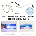 Pikkukuva 3 / 10: Anti-Blue Light Lasit Ylisuuret silmälasit MUSTA KULTA MUSTA Black gold