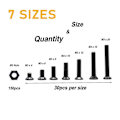 Pikkukuva 2 / 6: 360 kpl Metric Screws Kit Phillips Machine Ruuvit Ruuvit ja