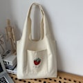 Miniatyrbilde 2 av 10: Handlepose Tekstmønsterutskrift Beige Bag E E E