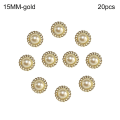 Miniatyrbild 1 av 10: 20st Metal Pearl Buttons Skjorta Buttons GULD 15MM20ST 20ST gold 15MM20pcs-20pcs