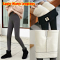 Miniatyrbild 1 av 11: Dam Leggings Vinter Thicken Leggings GRÅ-XXXL Gray-XXXL