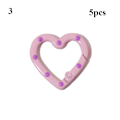 Miniatyrbillede 1 af 9: 5 stk Spring Heart Ring Spænder Karabinhage 3 3 3