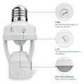 Miniatyrbillede 4 af 6: LED-pære Base Sensor Lysfatning Lampeholder