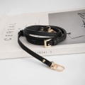 Miniatyrbilde 10 av 10: Håndveskebelter i ekte skinn SORT REM SORT REM Black Strap