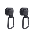 Miniatyrbillede 1 af 10: 2 Stk Baby Klapvogn Krog Vogn Taske Organizer Kroge SORT 2 STK 2 STK Black 2Pcs-2Pcs