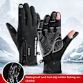 Miniatyrbillede 8 af 10: Vinter taktiske handsker Opvarmede fleecinghandsker SORT XL BLACK XL