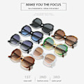 Miniatyrbillede 7 af 10: Butterfly Sunglasses Irregular Sunglasses SORT-GRÅ SORT-GRÅ Black-Grey