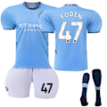 Miniatyrbillede 1 af 2: 24-25 Manchester City Hjemme Fodboldtrøje Voksen Nr. 47 Foden XL