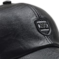 Miniatyrbillede 5 af 10: Læder Baseball Caps Termo Hatte SORT black