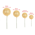 Miniatyrbillede 2 af 10: 20 Stk Kuglekage Topper Kagepynt GYLDT golden