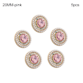 Pikkukuva 1 / 10: 5 kpl Helmivaatteiden Napit Paidanapit VAALEANPUNAINEN 20MM 5KPL 5KPL pink 20MM5pcs-5pcs