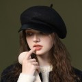 Miniatyrbilde 5 av 10: Ull Filt Visir Lue Beret BEIGE beige