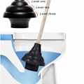 Miniatyrbillede 5 af 10: Gummi Toilet Stempel Stort Afløbsstempel SORT Black