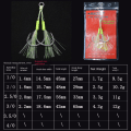 Miniatyrbillede 4 af 6: Fjer fiskekroge med line to kroge 5/0-2 STK 5/0-2 STK 5/0-2pcs