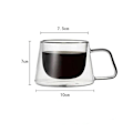 Miniatyrbild 2 av 10: 200 ml kaffe-tekopp dubbelglaskopp 2 2 2