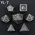 Pikkukuva 1 / 8: 7kpl/ set DND Metallioppa Polyhedral Noppa YL-7 YL-7 YL-7