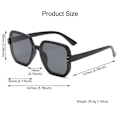 Miniatyrbillede 2 af 10: Oversized solbriller Dame solbriller GRADIENT GREY GRADIENT