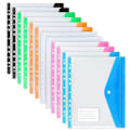 Miniatyrbilde 5 av 10: A4-mappe Fargerik dokumentpose Oppbevaring av kontorpapir 12pcs-random color