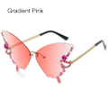 Pikkukuva 1 / 10: Diamond Butterfly Aurinkolasit Bling Aurinkolasit GRADIENT PINK Gradient Pink