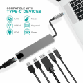 Miniatyrbilde 9 av 10: 6 i 1 USB 3.1 Type-C Hub 4K HDMI 6 in 1 USB-C Hub