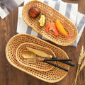 Pikkukuva 5 / 10: Rottinkipunos säilytysalusta Keittiön leipäkori OVAL-S OVAL-S Oval-S