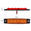 Miniatyrbillede 2 af 10: 4 STK LED-sidemarkeringsindikatorlys Advarselsbaglygte HVID White 12V-12V