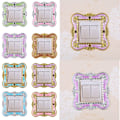 Miniatyrbilde 10 av 10: Enkel lysbryter Deksel Sokkel Surround Frame PINK&SILVER pink&silver