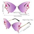 Pikkukuva 3 / 10: Diamond Butterfly Aurinkolasit Bling Aurinkolasit GRADIENT PINK Gradient Pink