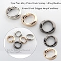 Miniatyrbillede 5 af 10: 5 stk Spring O-Ring Spænder Karabinhagepunge Håndtasker SORT 26MM Black 26mm