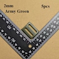 Miniatyrbillede 1 af 10: 5 stk Tri Glide Slider Ladder Låsespænder ARMY GREEN 2MM Army Green 2mm
