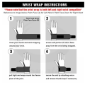 Miniatyrbillede 6 af 6: Wrist Wrap Wrist Brace SORT NO STRIPE NO STRIPE BLACK No stripe-No stripe