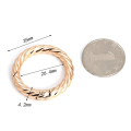 Miniatyrbillede 4 af 10: 5 stk Spring Runde Ringe Taske Bæltespænder SORT 41MM Black 41mm