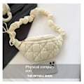 Miniatyrbilde 3 av 10: Plissert Cloud Bag Midjeveske HVIT White