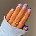 Miniatyrbilde 1 av 10: 24stk False Nails Short Square WM-22 WM-22 WM-22