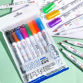 Miniatyrbillede 9 af 10: Double Line Outline Pen Marker Pen 8-COLOR 8-COLOR 8-Color