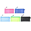 Miniatyrbillede 1 af 8: 20 STK Stripe File Bag Lynlås Opbevaringspose Mesh Lige