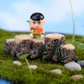 Miniatyrbillede 3 af 7: 3 Stk Stump Bridge Ornament Håndværk Træbro Havefe 3Pcs
