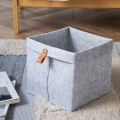 Miniatyrbilde 9 av 10: Filt Oppbevaringskurv Diverse Oppbevaringskurv LYS GRÅ Light Grey 20x20x12cm